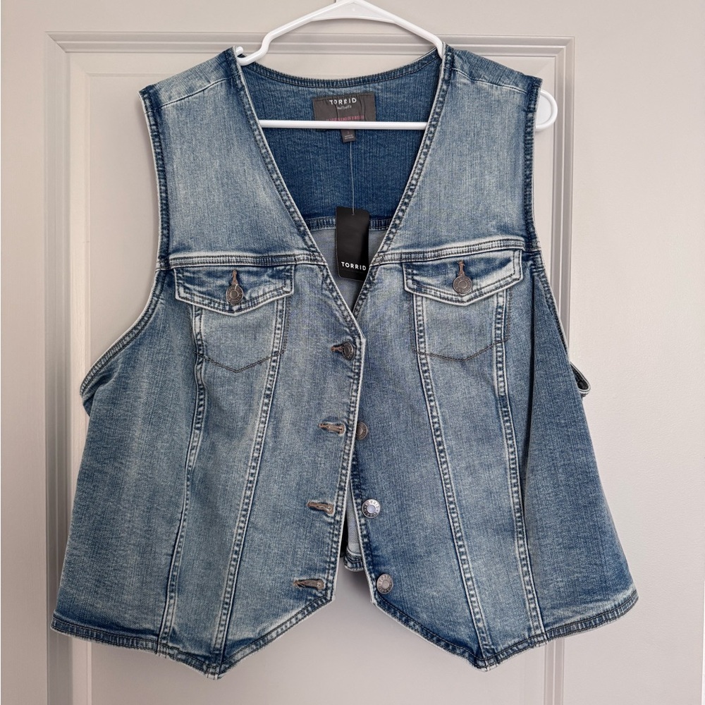 Torrid Light Blue Denim Vest